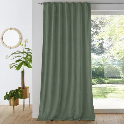 La Redoute Velvet 100% Cotton Thermal Curtain with Hidden Tabs