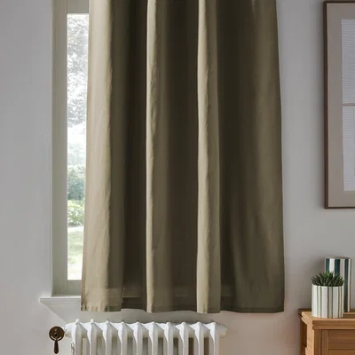 La Redoute Scenario Blackout Radiator Curtain in Cotton with Eyelets