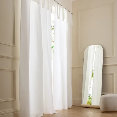 La Redoute Colin Linen Lined Curtain with Tab Top
