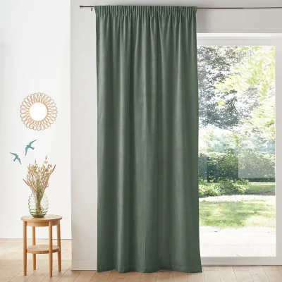 La Redoute Velvet Gathered Braid Velvet Curtain