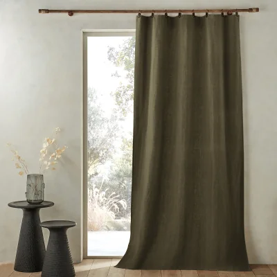 La Redoute Private Lined 100% Washed Linen Curtain