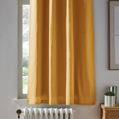 La Redoute Scenario Blackout Radiator Curtain in Cotton with Eyelets