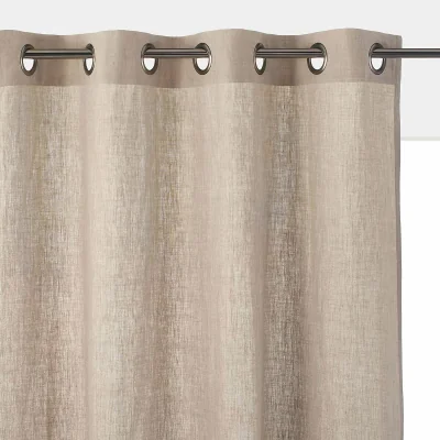 La Redoute Onega 100% Washed Linen Radiator Curtain with Eyelets
