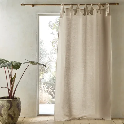 La Redoute Colin Pure Linen Curtain with Knots