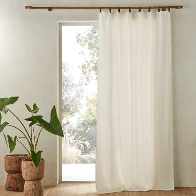 La Redoute Private 100% Washed Linen Curtain with Loops