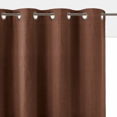 La Redoute Onega 100% Washed Linen Eyelet Blackout Radiator Curtain