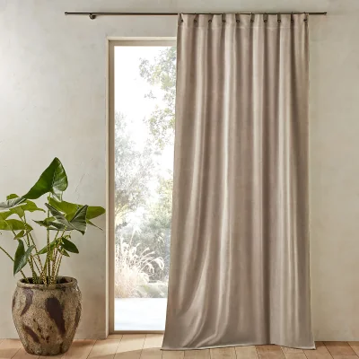 La Redoute Nyodhi Stonewashed Velvet Curtain