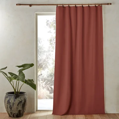 La Redoute Private Blackout 100% Washed Linen Curtain with Rings