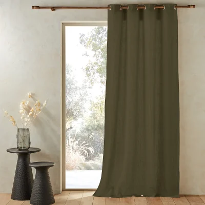 La Redoute Private Pre-Washed Single Linen Curtain with Eyelets