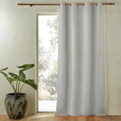 La Redoute Private Single Lined Blackout Curtain in Washed Linen with Eyelets