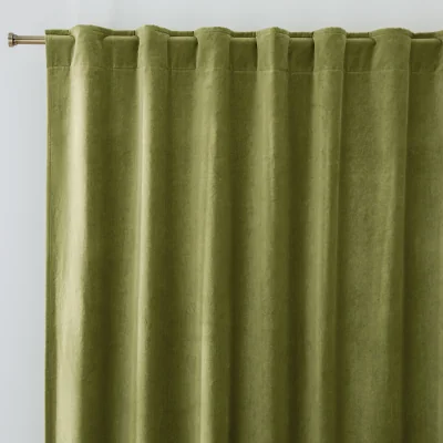 La Redoute Velvet Hidden Tab Top Blackout Curtain