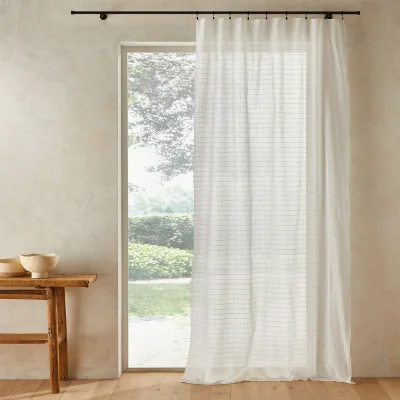 La Redoute Skoum 100% Organic Cotton Voile Sheer Curtain Panel