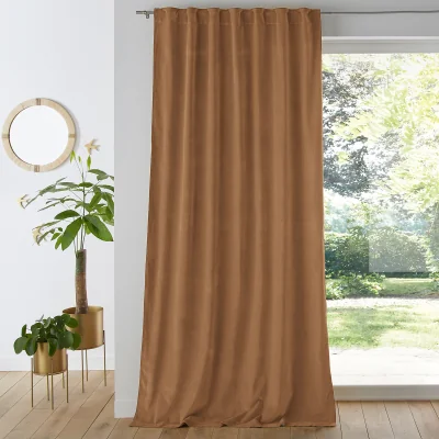 La Redoute Velvet 100% Cotton Thermal Curtain with Hidden Tabs