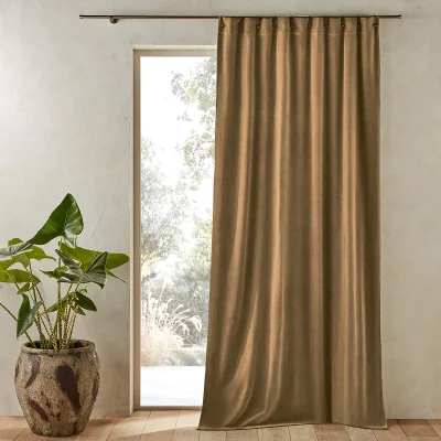 La Redoute Nyodhi Stonewashed Velvet Curtain
