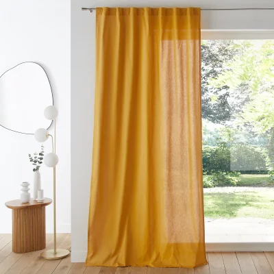 La Redoute Scenario Single Cotton Curtain with Concealed Tabs