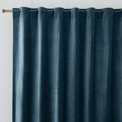 La Redoute Velvet Hidden Tab Top Blackout Curtain