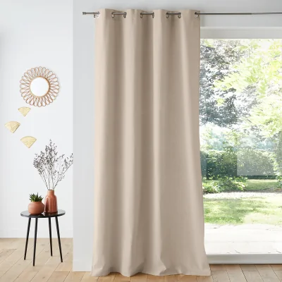 La Redoute Taïma Linen/Cotton Single Curtain with Eyelets