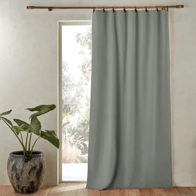 La Redoute Private Blackout 100% Washed Linen Curtain with Rings