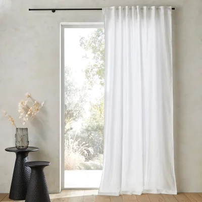 La Redoute Private Ruffled 100% Washed Linen Curtain