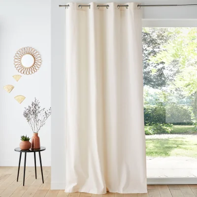 La Redoute Taïma Linen/Cotton Single Curtain with Eyelets