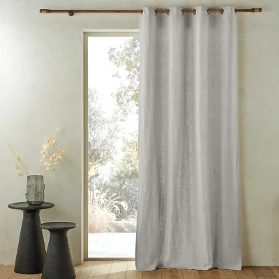 La Redoute Private Single Lined Pre-Washed Linen Curtain with Eyelets