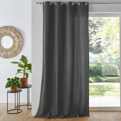 La Redoute Panama Plain Single Cotton Curtain with Eyelets