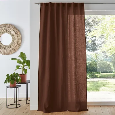 La Redoute Onega Washed Linen Single Curtain with Concealed Tabs