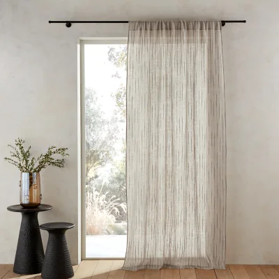La Redoute Patcha Embroidered Linen Voile Curtain