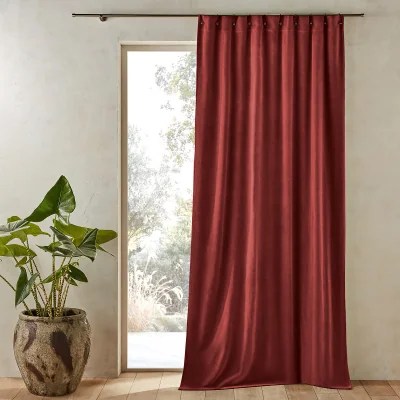 La Redoute Nyodhi Stonewashed Velvet Curtain