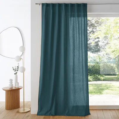La Redoute Scenario Single Cotton Curtain with Concealed Tabs