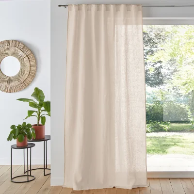 La Redoute Onega Washed Linen Single Curtain with Concealed Tabs