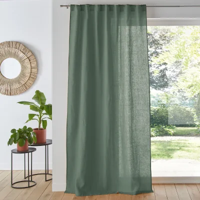 La Redoute Onega Washed Linen Single Curtain with Concealed Tabs