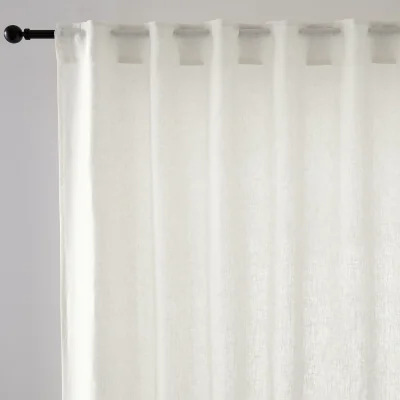 La Redoute Onega Large Width Curtain in Washed Linen with Hidden Tabs