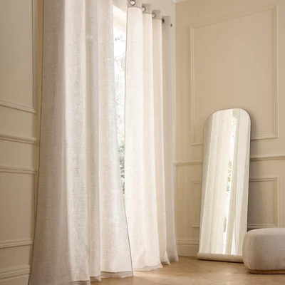 La Redoute Private Washed Linen Curtain with Eyelets