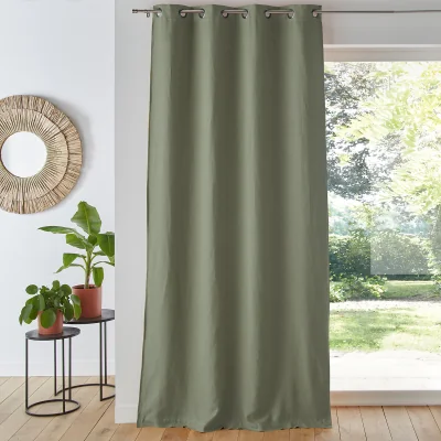La Redoute Onega Washed Linen Single Lined Blackout Curtain with Eyelets