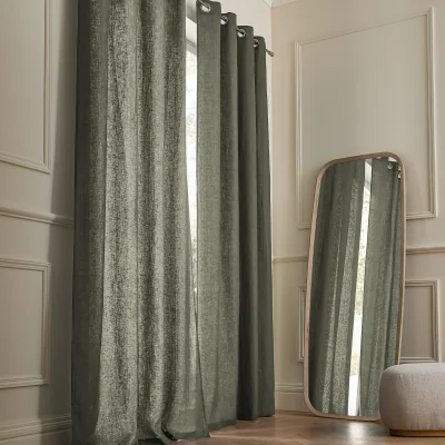La Redoute Private Washed Linen Curtain with Eyelets