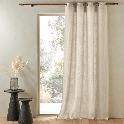 La Redoute Private 100% Pre-Washed Linen Curtain with Eyelets