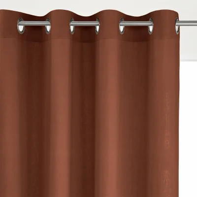 La Redoute Odorie Linen / Viscose Radiator Curtain with Eyelets