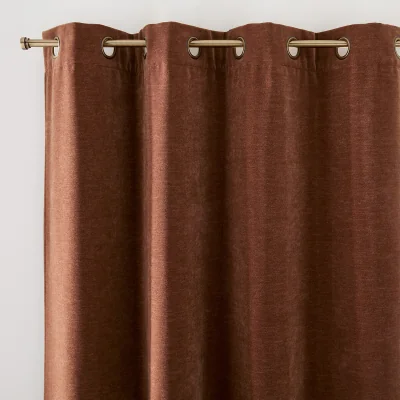 La Redoute Calda Curtain in Velvet Look Chenille with Eyelets