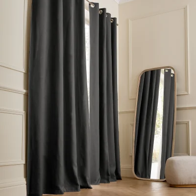 La Redoute Private Washed Linen Curtain with Eyelet Header