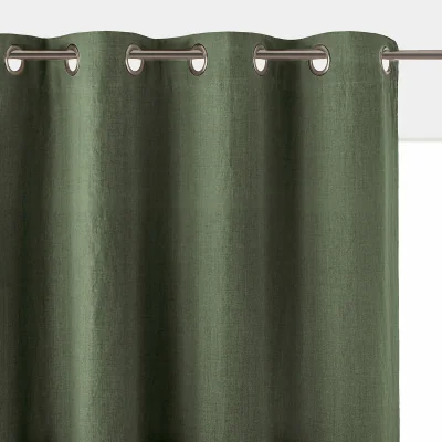 La Redoute Onega 100% Washed Linen Eyelet Blackout Radiator Curtain