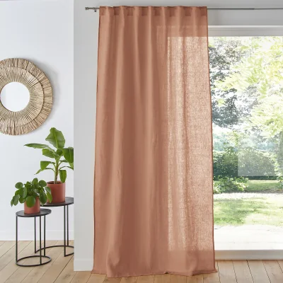La Redoute Onega Washed Linen Single Curtain with Concealed Tabs