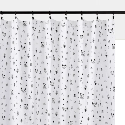 La Redoute Forest Camp 100% Cotton Muslin Curtain Panel
