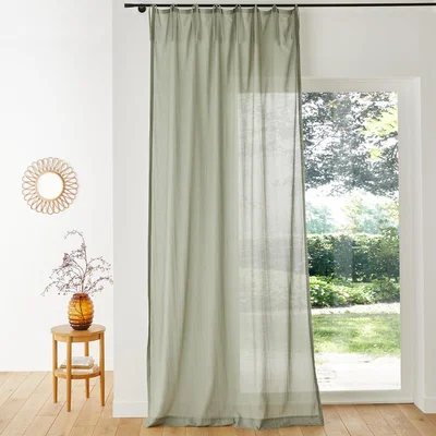 La Redoute Scenario Tie-Finish Sheer Curtain Panel