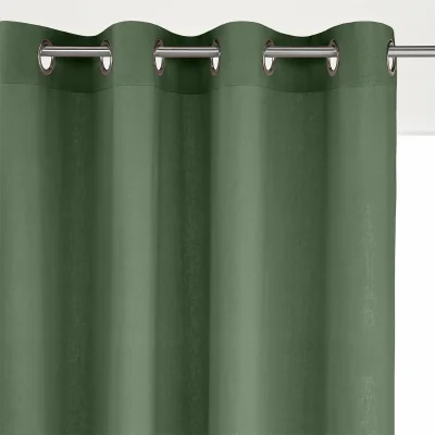 La Redoute Odorie Linen / Viscose Radiator Curtain with Eyelets