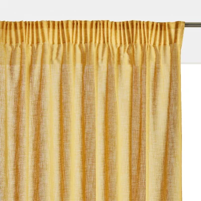 La Redoute Nyong Linen-Effect Radiator Curtain with Gathered Braid