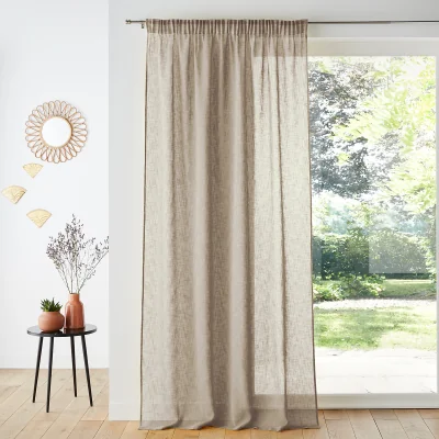 La Redoute Nyong Gathered Braid Linen Effect Sheer Curtain