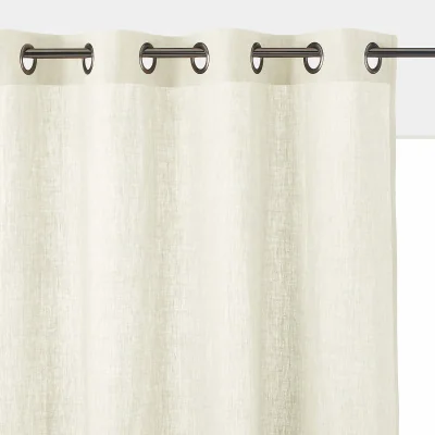 La Redoute Onega 100% Washed Linen Radiator Curtain with Eyelets