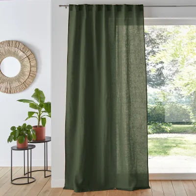 La Redoute Onega Washed Linen Single Curtain with Concealed Tabs