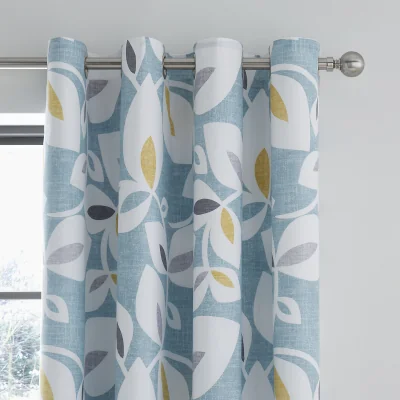 La Redoute Catherine Lansfield Inga Leaf Eyelet Curtains